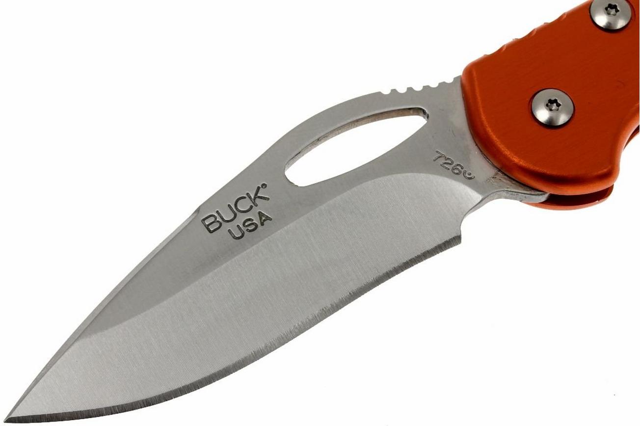 Buck 726 Mini Spitfire 0726ORS-B plain edge, oranje