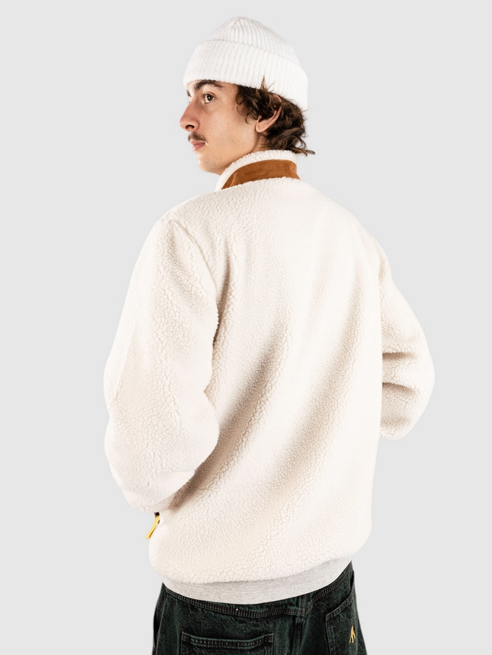 Passenger Trekker Recycled Deep-Pile Sherpa Jacket warm ivory