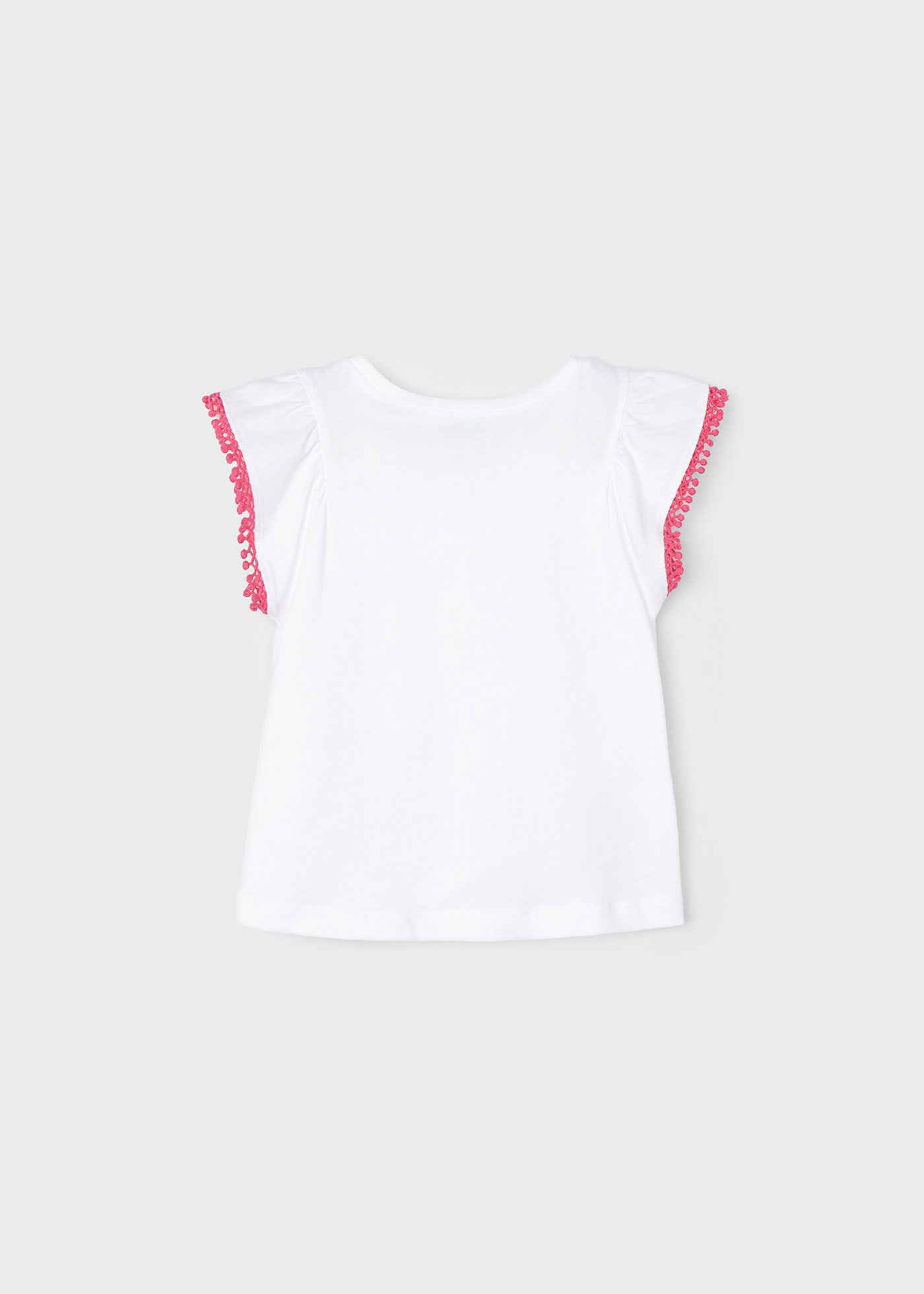 Camiseta Better Cotton com apliques para meninas, Branco-Jade
