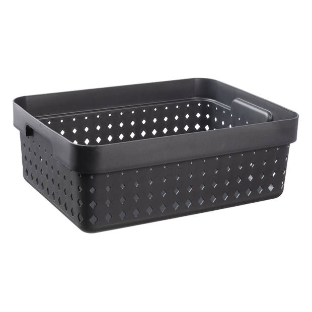 Seoul basket M recycled, Zwart