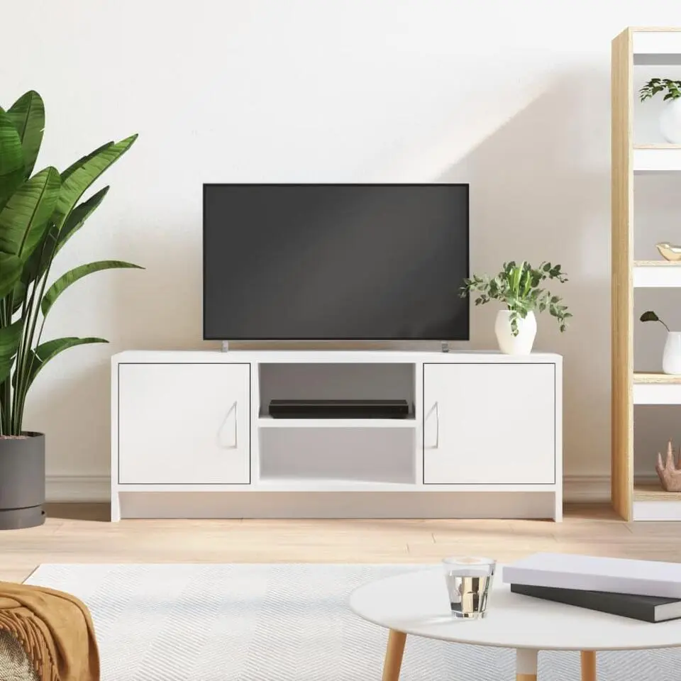 vidaXL - Tv-meubel - Wit - Bewerkt hout - 102 x 30 x 37.5 cm