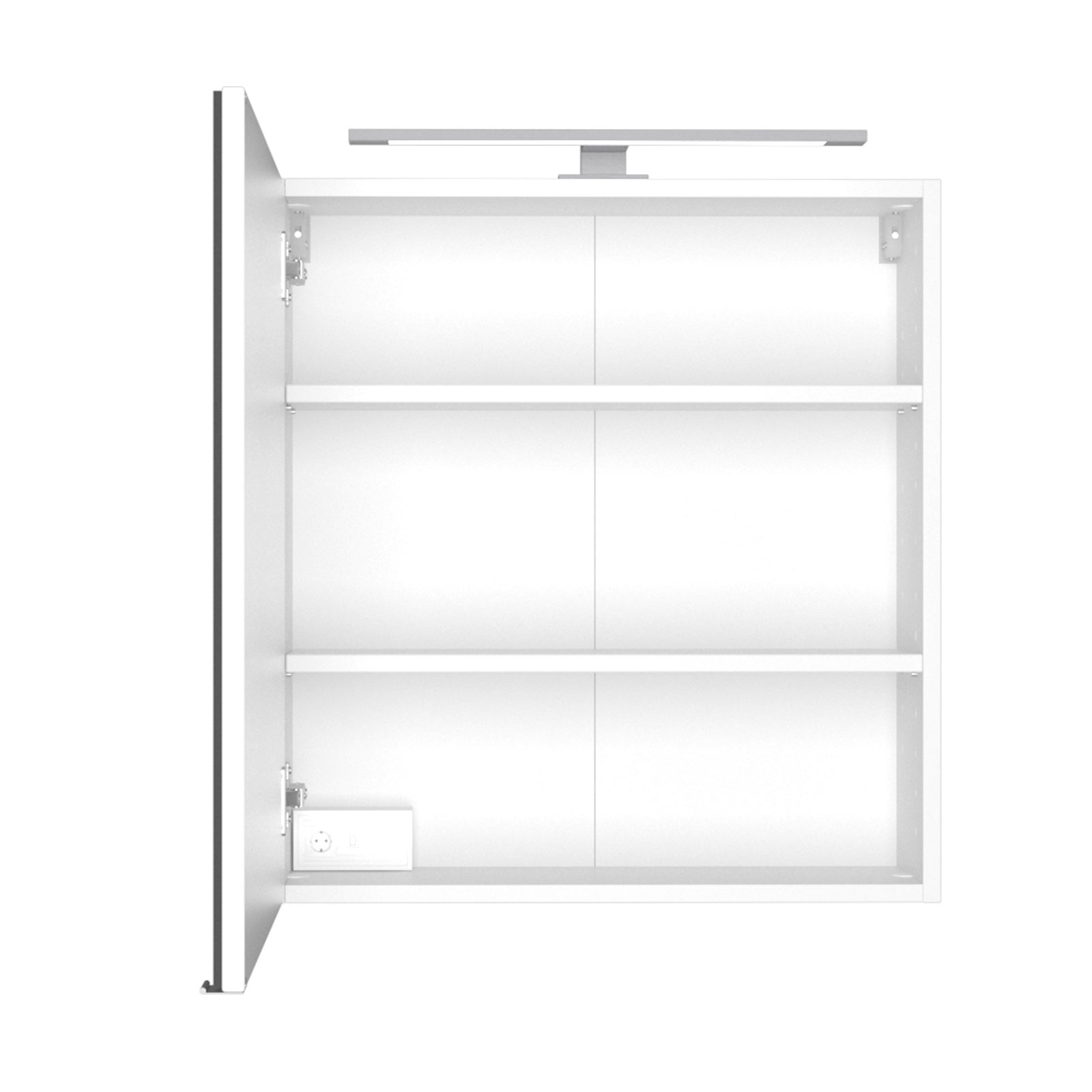 3-teiliges Badmöbel-SetDAVOS - weiß - 90 cm breit - Becken rechts