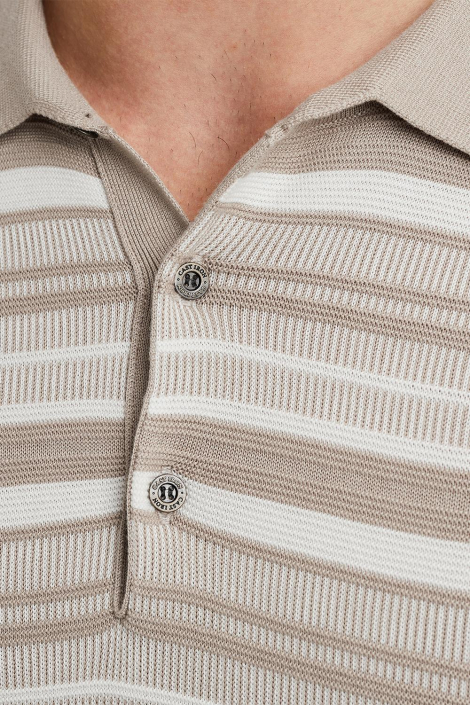 Cast Iron beige heren polo