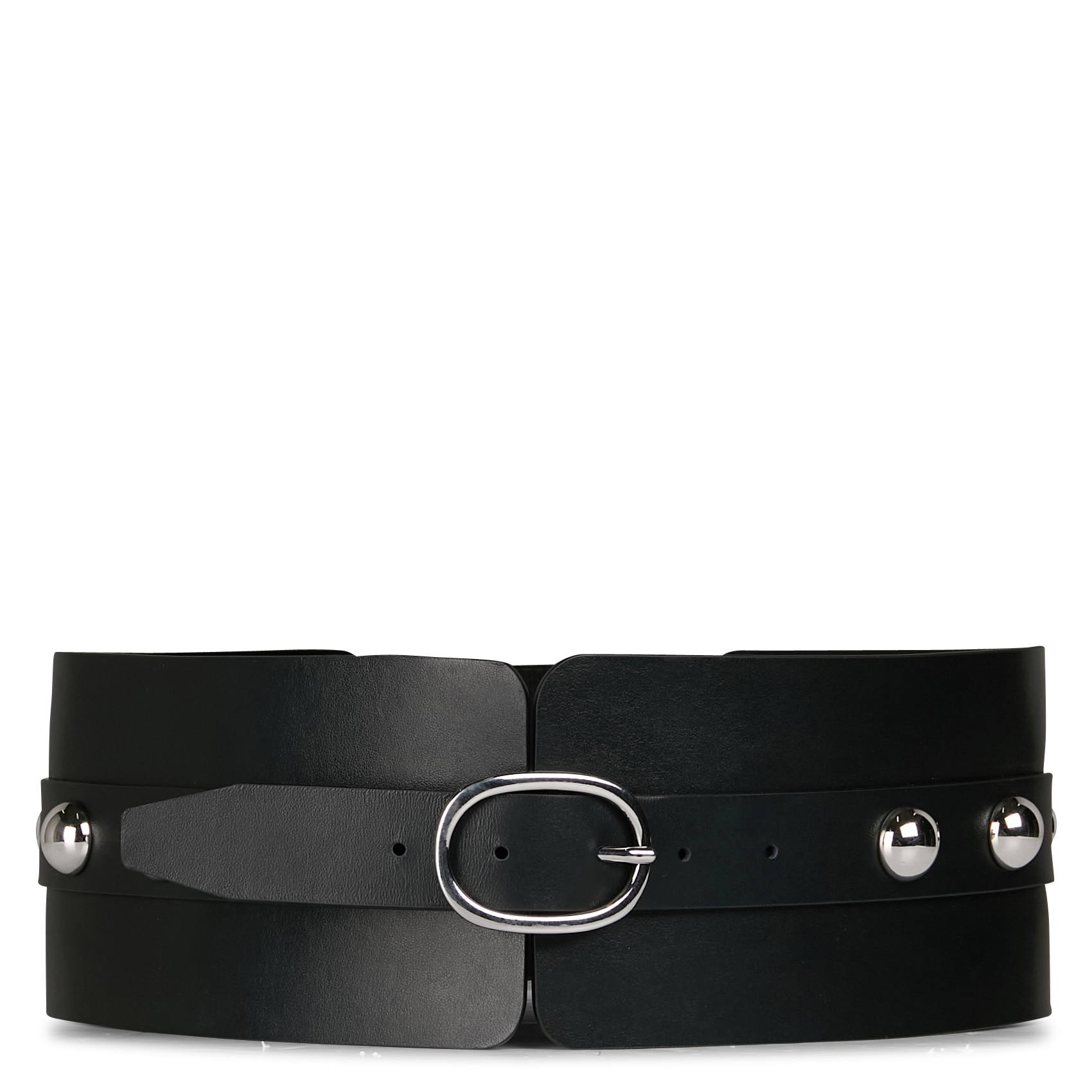 Ceinture corset en cuir | Noir