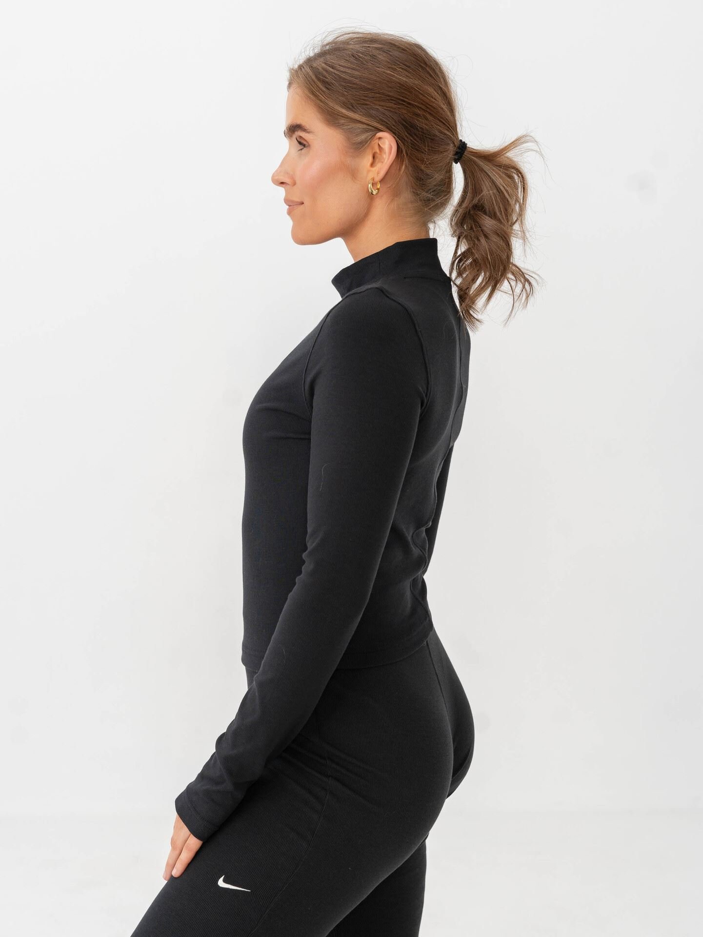 Sportswear Essential Rib Mock Long Sleeve Top