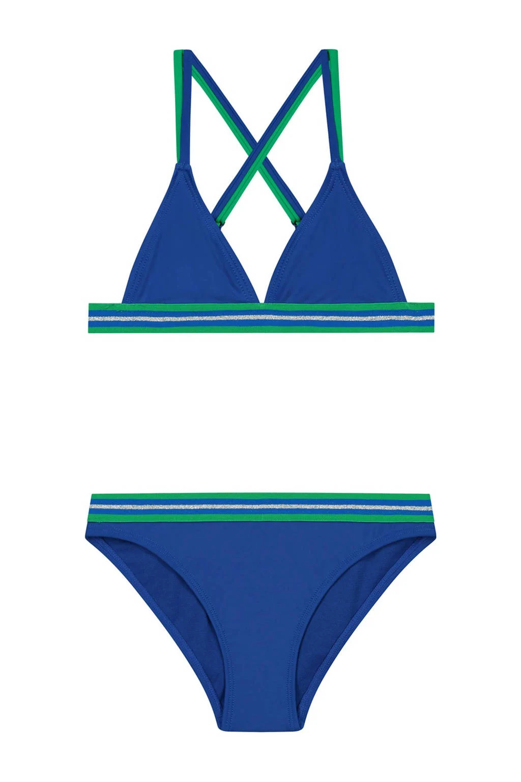 Bikinitriangel bikini Luna blauw/groen