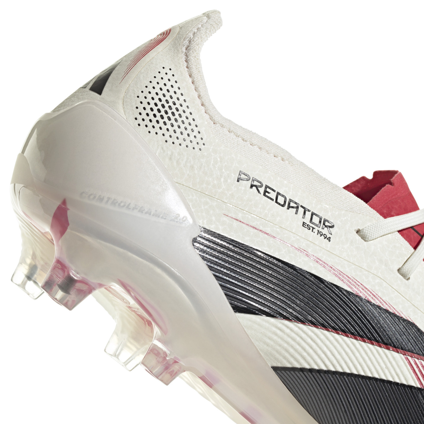 Adidas Predator Elite Gras Voetbalschoenen (FG) Wit Zwart Rood