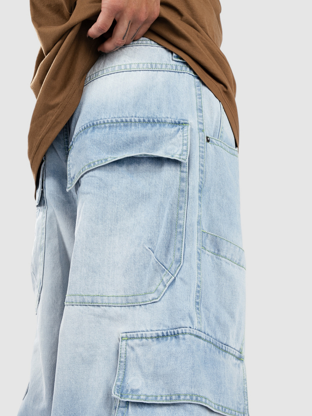 A.LAB Rave Cargo Denim Jeans light/pastel blue