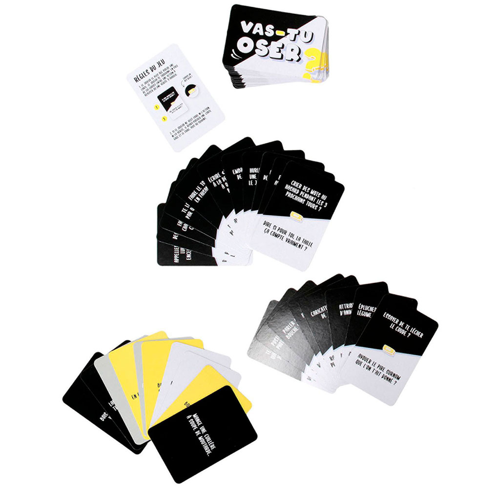 Jeu de cartes vas-tu oser 5.5x0.1x8.5cm