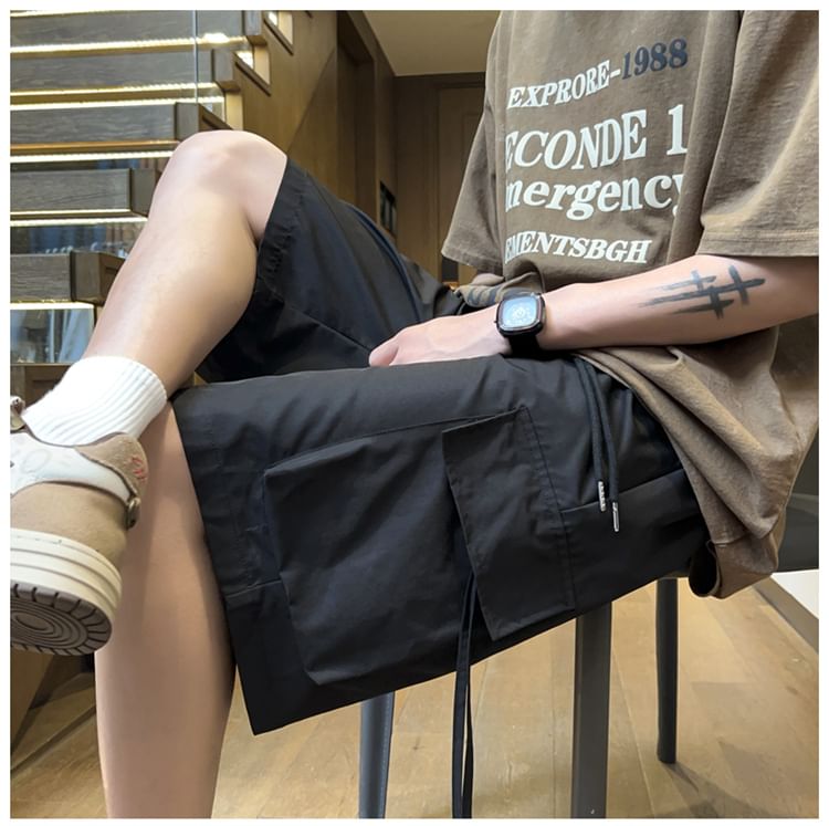 emeisa - Cargoshorts met trekkoord in de taille en wijde pijpen