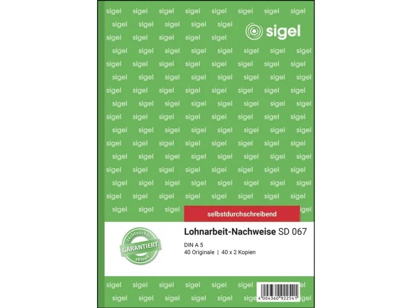 Sigel SD067, 120 ark, A5, Grøn