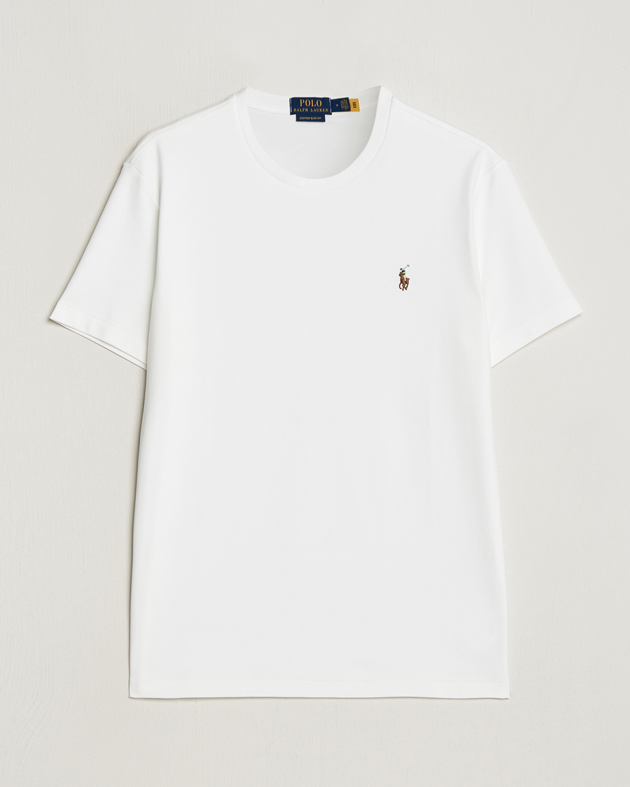 Polo Ralph Lauren Luxury Pima Cotton Crew Neck T-Shirt White