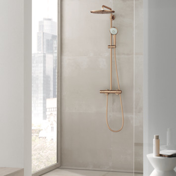 Grohe regendoucheset Euphoria XXL 310 met handdouche en thermostaatkraan koper