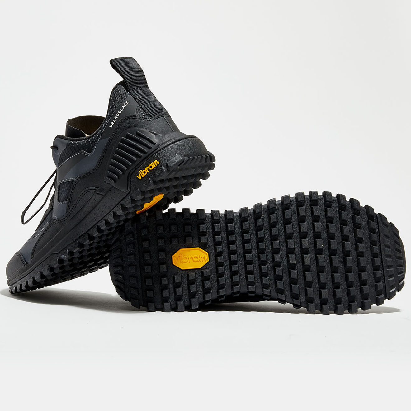 Brand Black Sneakers en Cuir & Textile Sierra noires