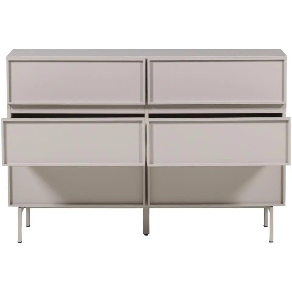 WOOOD Tours Ladekast 6 Lades - Melamine/ MDF - Zand - 80x120x42