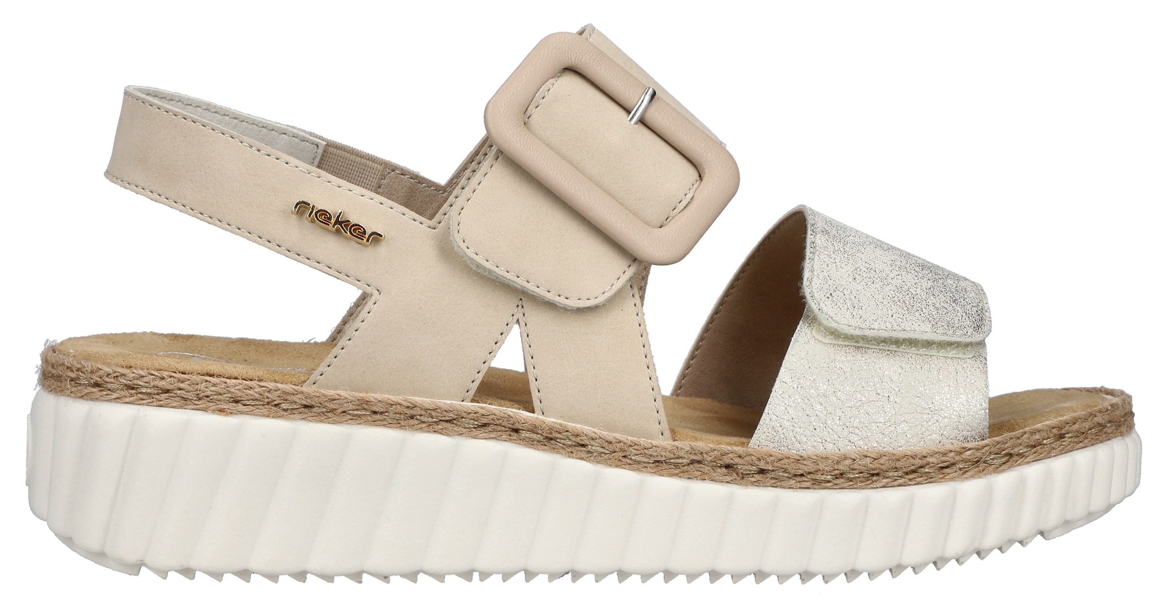 Rieker Plateausandale  , Sommerschuh, Sandalette, Keilabsatz, in bequemer Form
