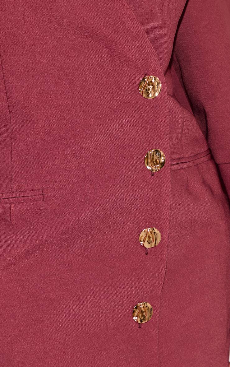 Fruits Rouges Robe Blazer Cintrée Forme A À Manches Cocon