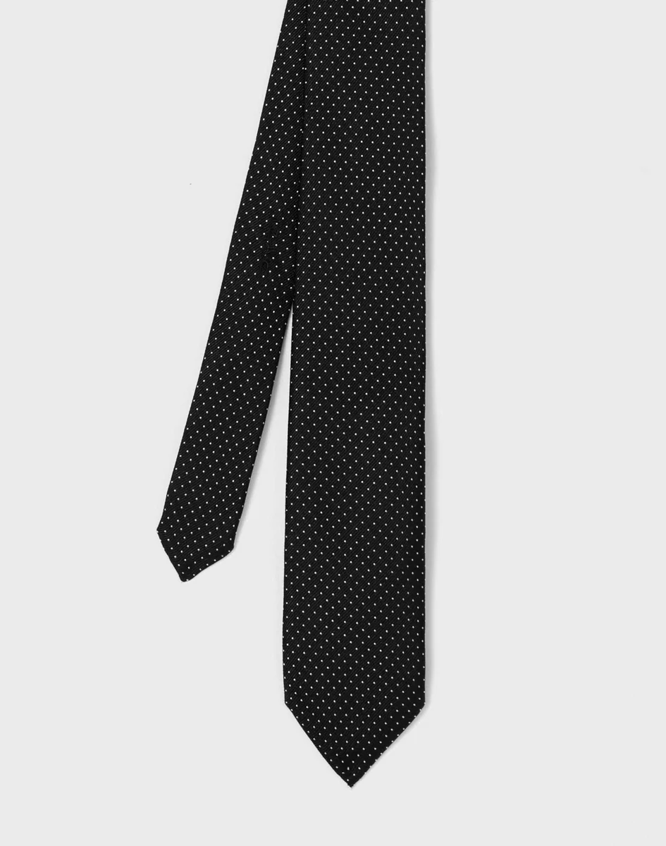 Cravate pois noir 