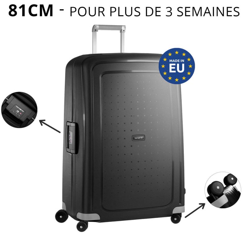 Valise rigide S'Cure 81 cm Noir