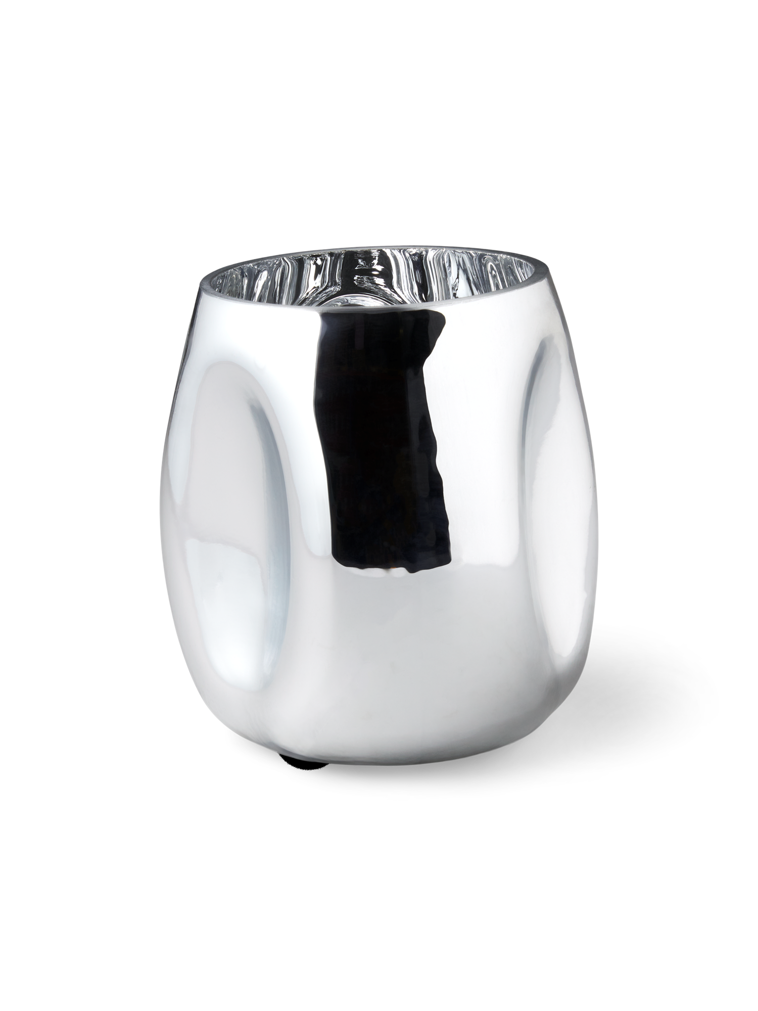 Vase | Glas. 14 x 16 cm.  | Silver