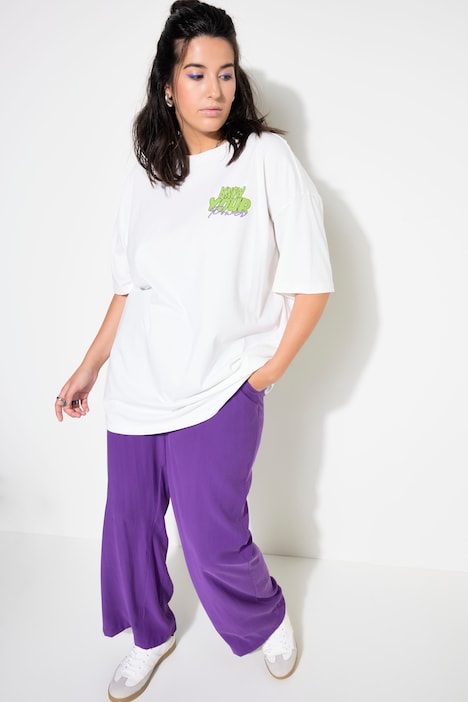 T-Shirt, oversized, Schachbrett-Rückenprint
