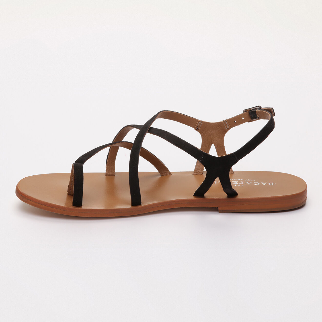 Les Bagatelles Sandales en Cuir Clara noir/marron