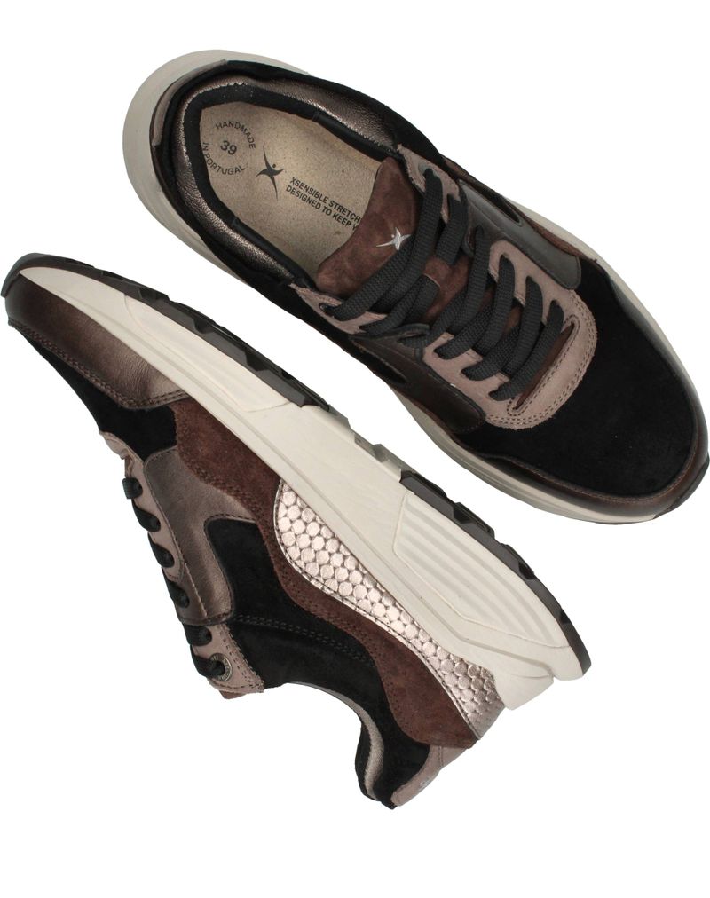 Xsensible Golden Gate Stretchwalker GX Sneakers Bruin Dames