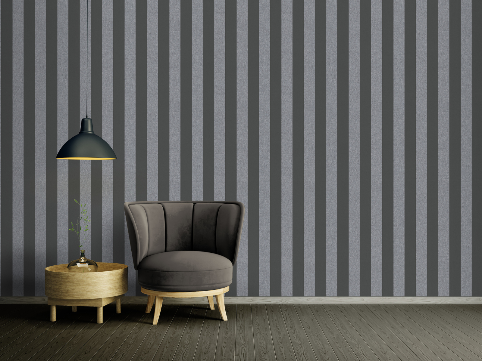 A.S. Creation Vliestapete ATTRACTIVE 2 - schwarz-grau - Streifen - 10 Meter