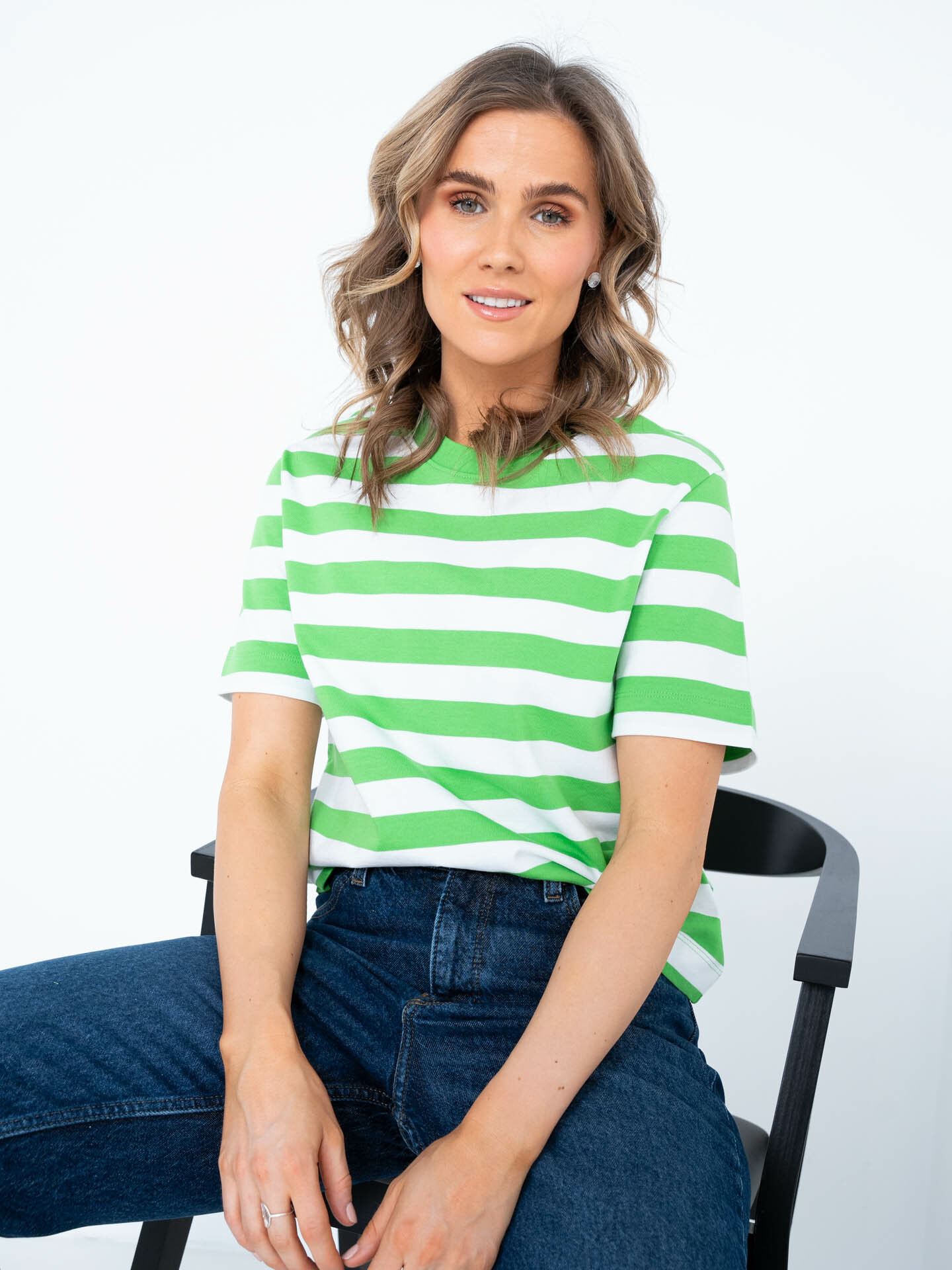 Essential Short Sleeve Striped Boxy Tee