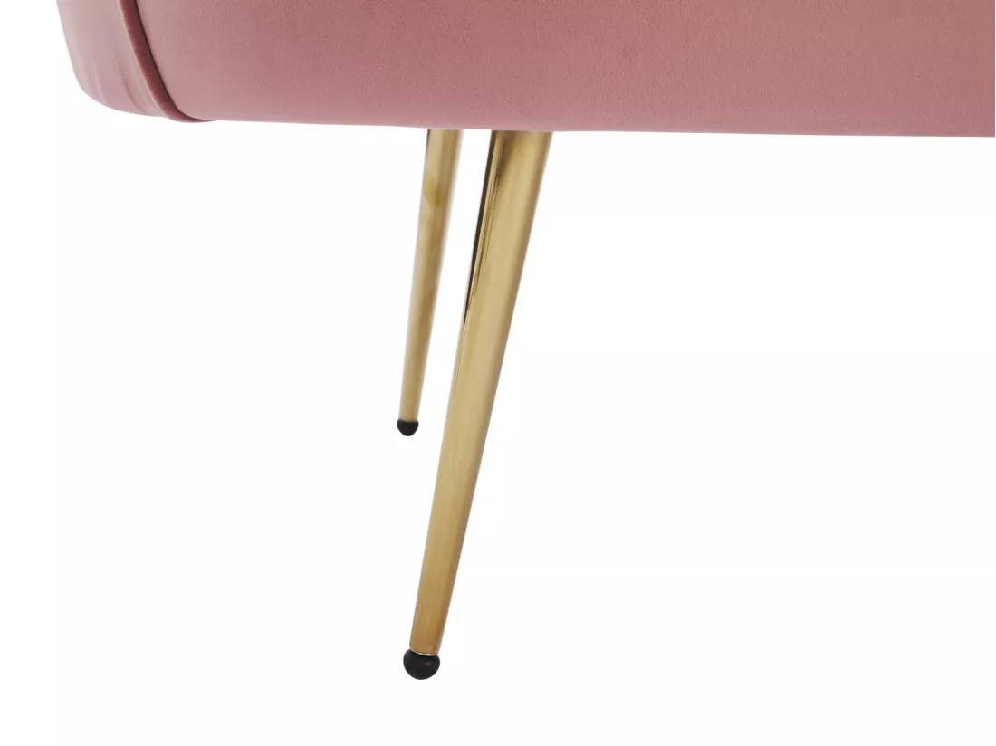 Fauteuil coquillage en velours rose DANDELION de Pascal Morabito