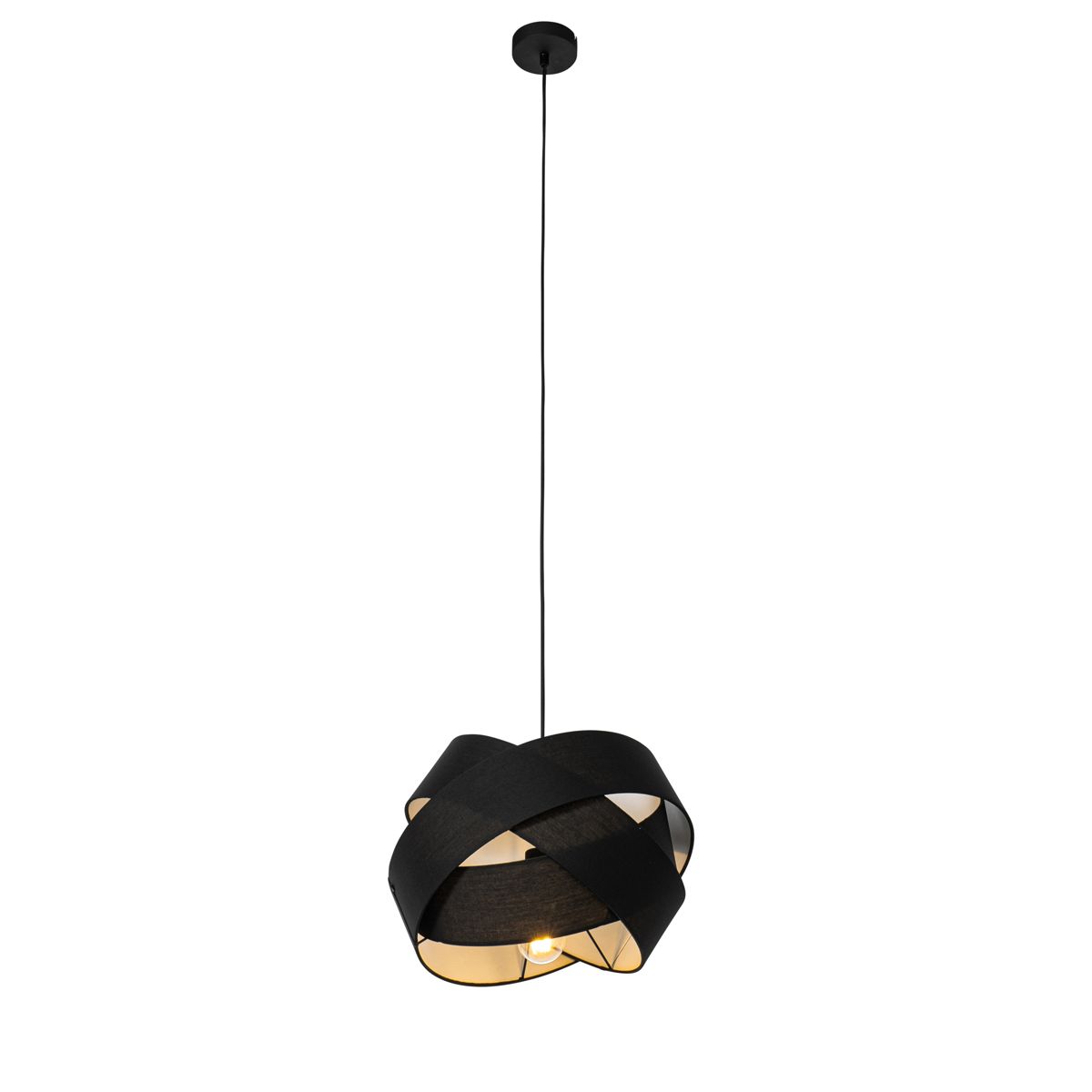 Moderne hanglamp zwart - Cloth
