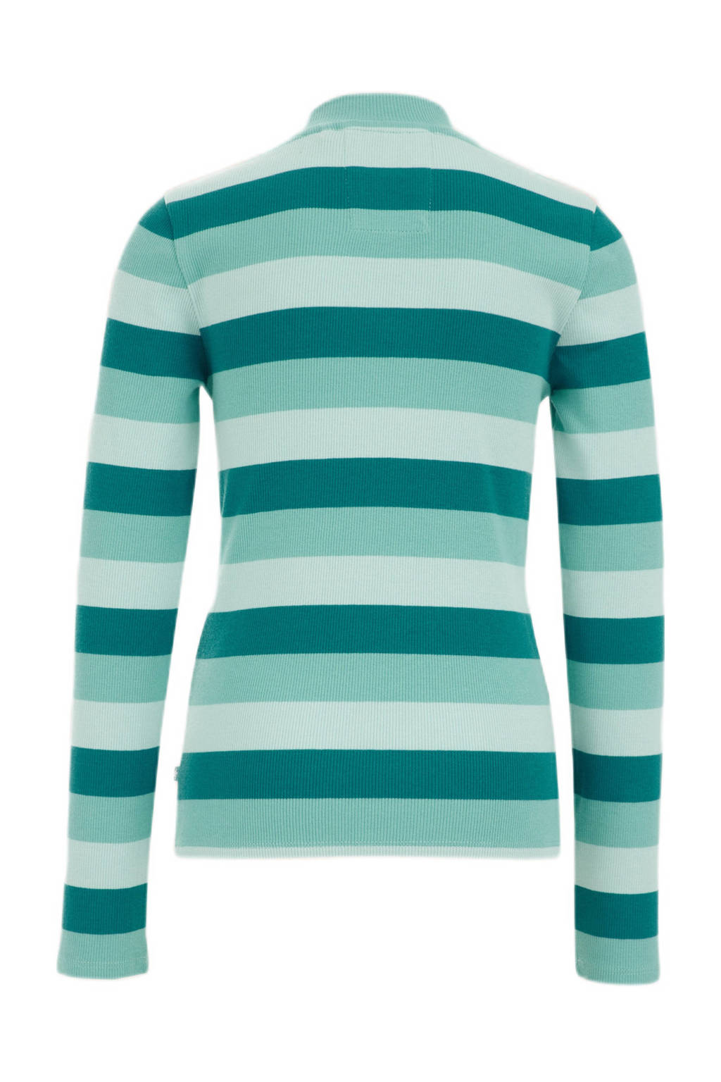 WE Fashion gestreepte longsleeve groen