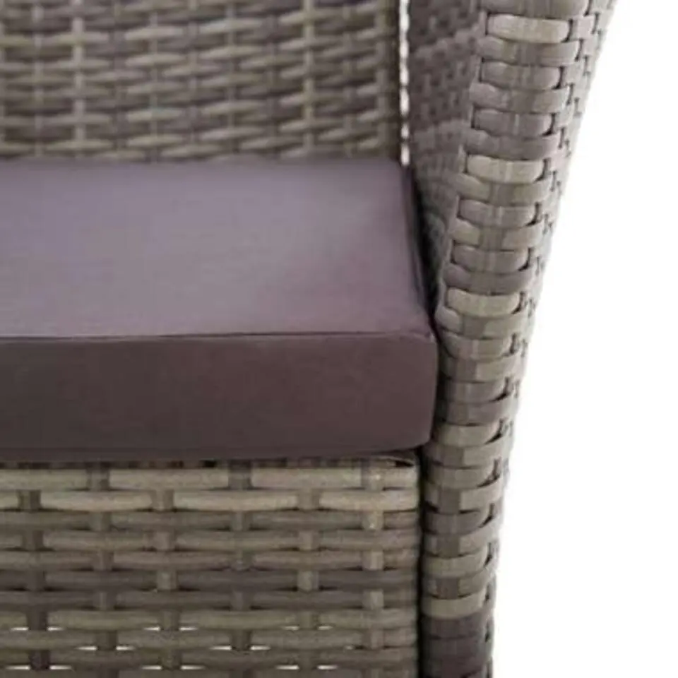 vidaXL - Eethoek Voor Buiten - Grijs - Poly rattan