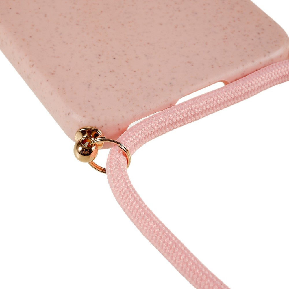 Samsung Galaxy S23 5G Necklace Bio Gummi Case Hülle Eco Friendly Nachhaltig Kompostierbar   Handykette (150cm) - Rosa