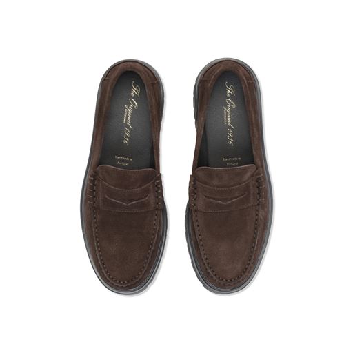 Playboy Footwear Austin Suede Loafers, Brown Suede, 44