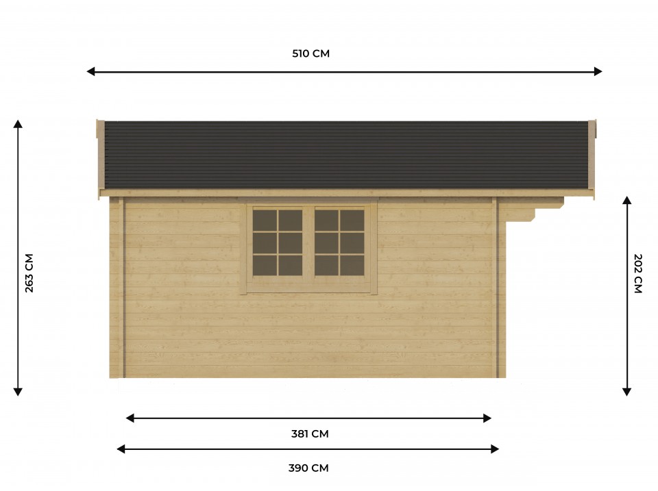 Direct abris chalet de jardin claira 18m² - epaisseurs des madriers : 44mm - double vitrage - abri de jardin - bois nordique