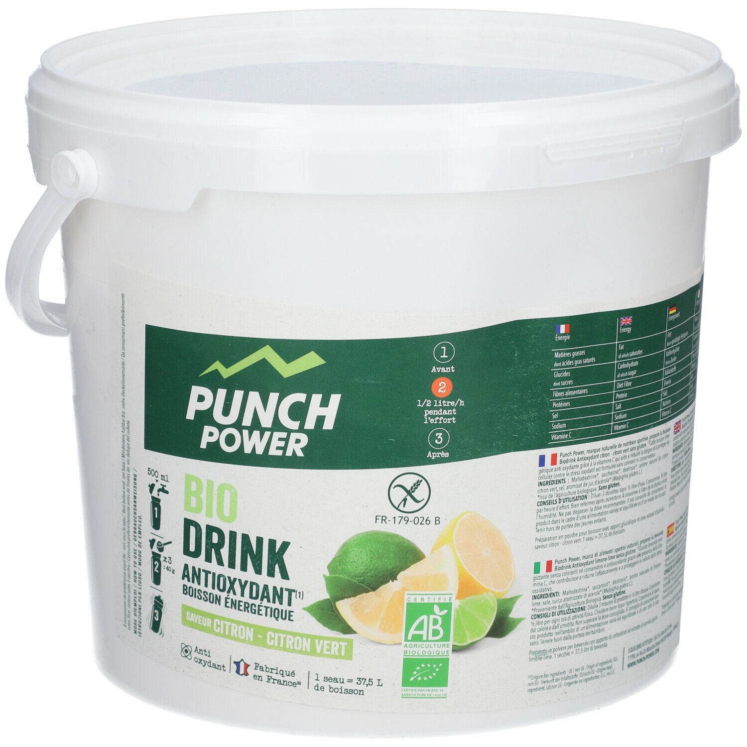PUNCH POWER Biodrink Zitrone-Limette