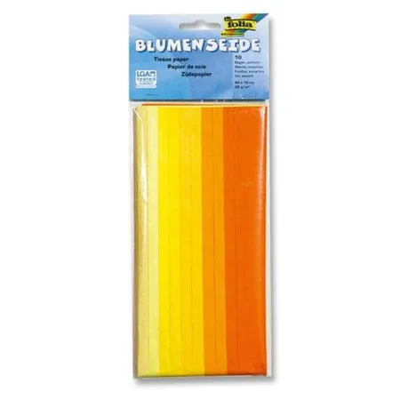 Folia Blumenseide Ton in Ton Mixgelb