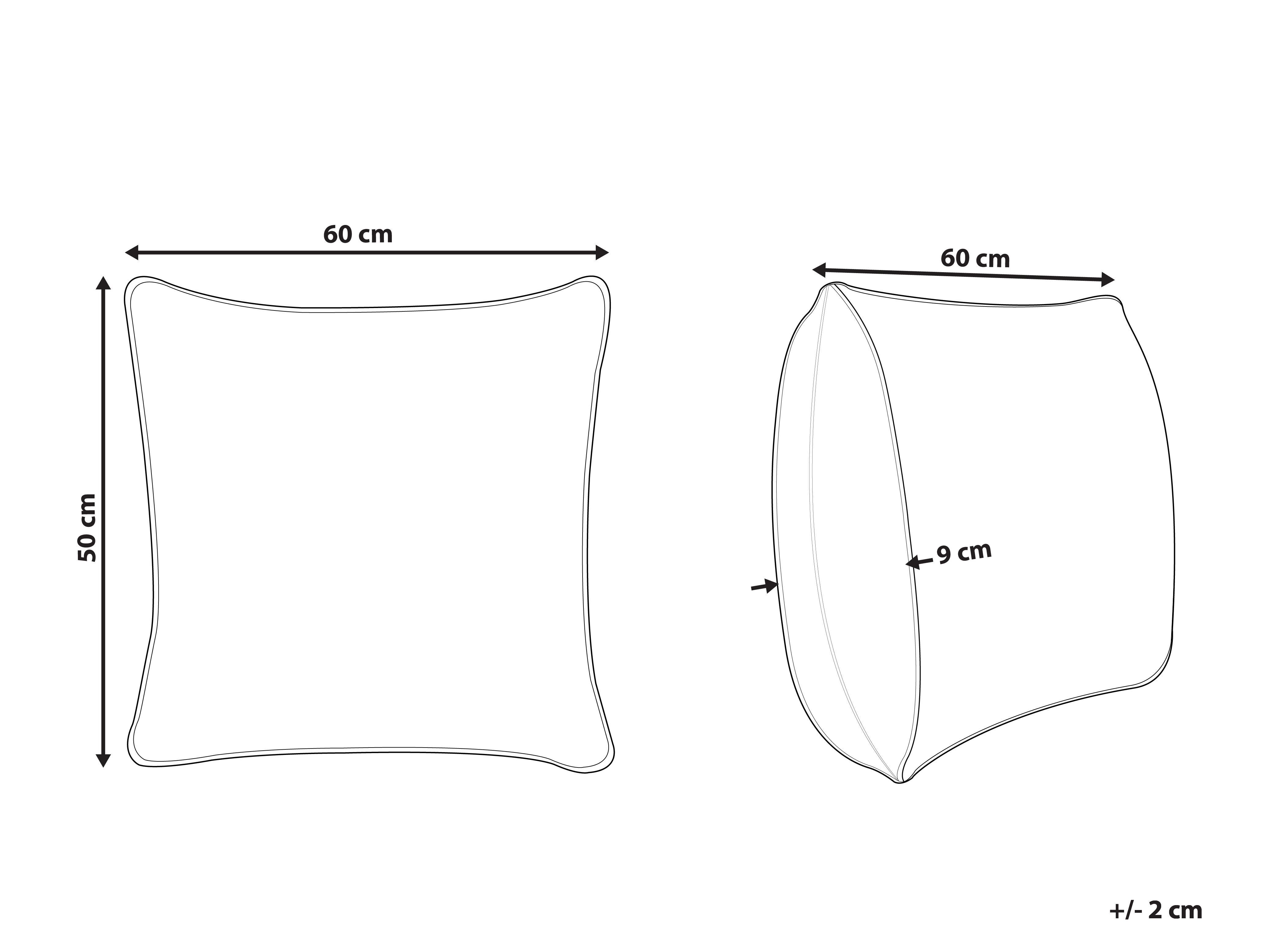 Set van 2 kussens TRIGLAV Hoog Polyester 50 x 60 cm Wit