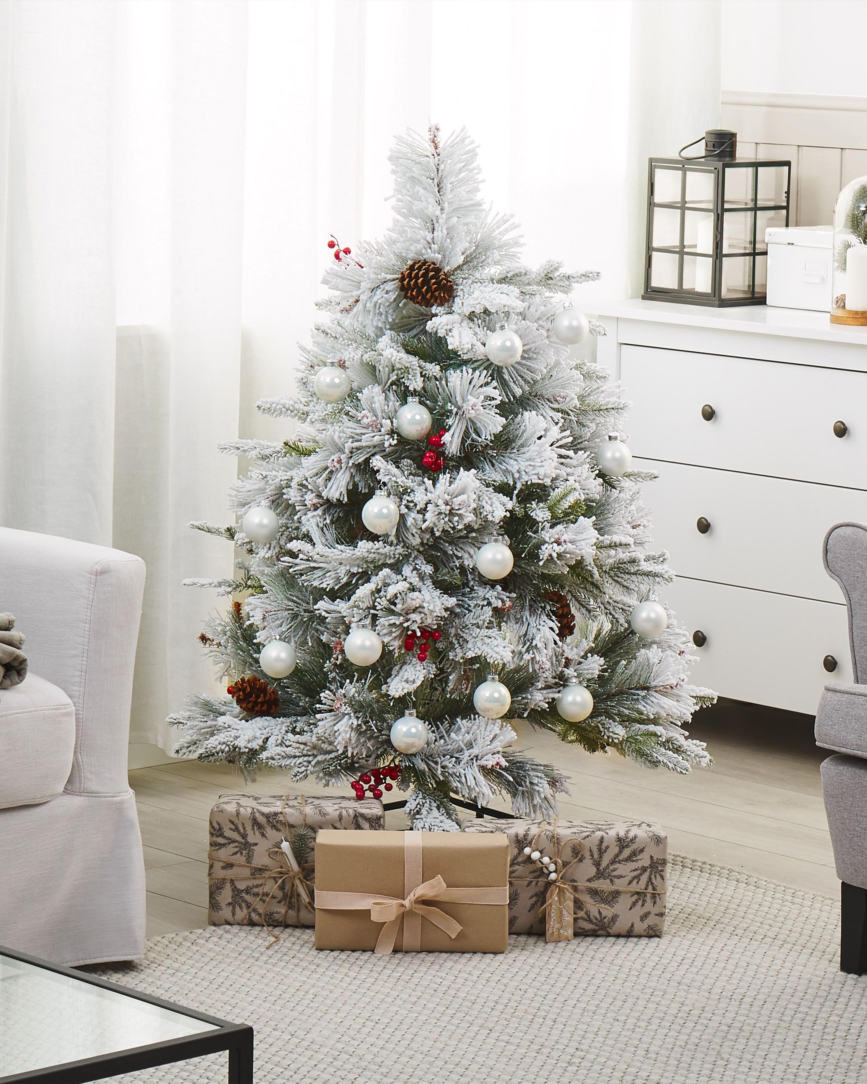 Besneeuwde kunstkerstboom MASALA 120 cm Wit