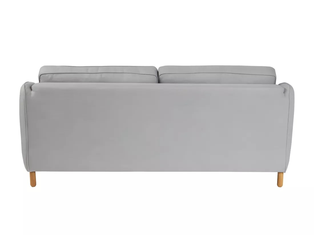 Vornay - Canapé convertible express 3 places en tissu - Gris clair
