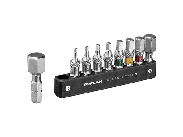 BIT-SET mit 9 Bits  silber  Inbus 3456810mm,  Torx T20T25T30
