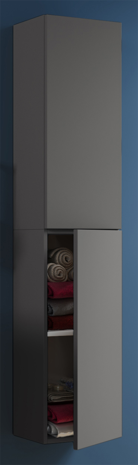 Hochschrank LENDAS - anthrazit - 150 cm hoch
