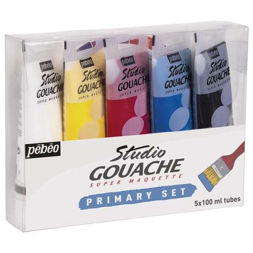 pébéo Studio Gouache Primärfarben-Set