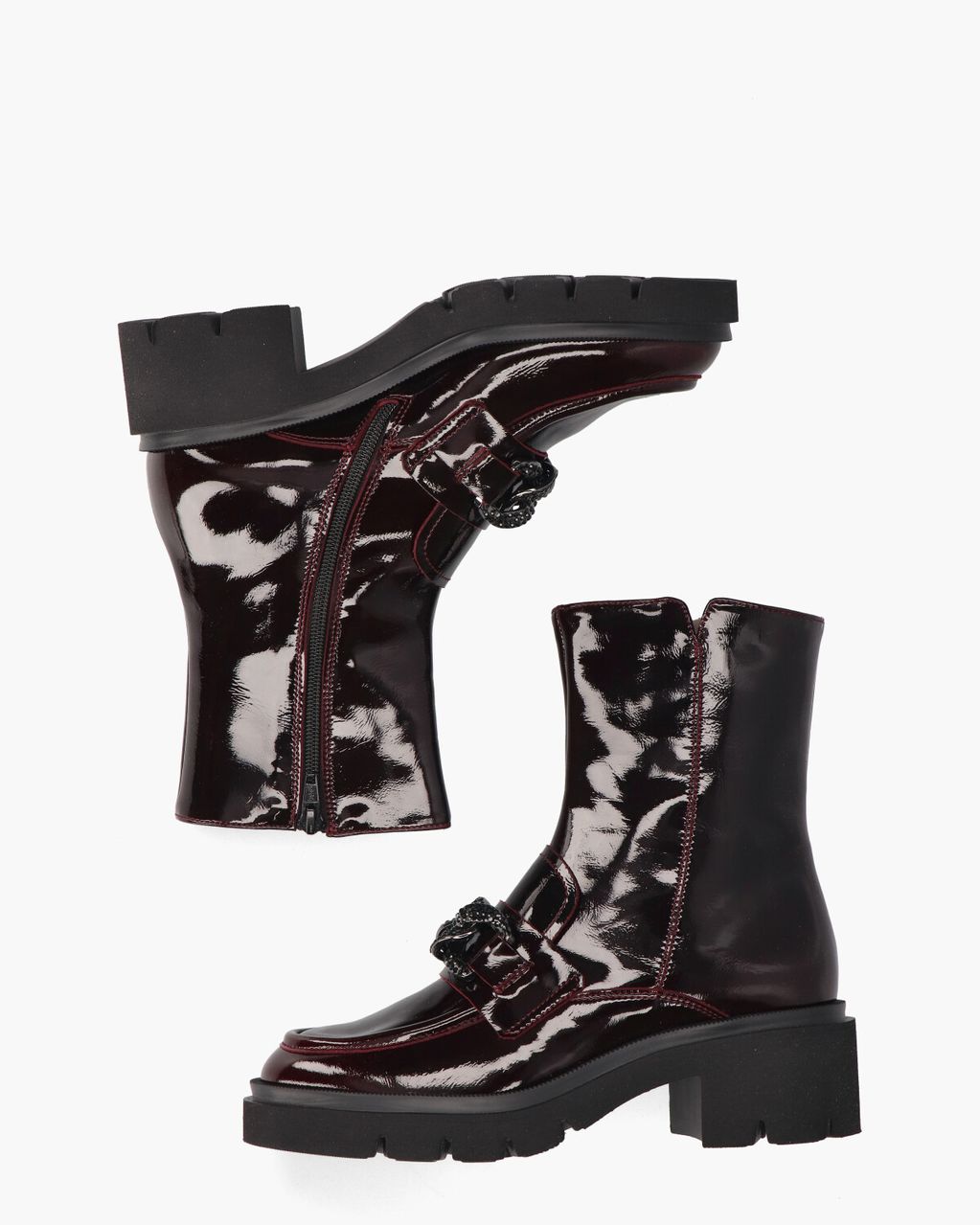 DLSport 6851 Bordeauxrood Dames Enkelboots