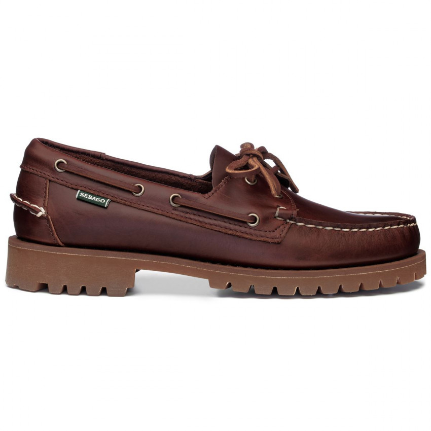RANGER WAXY BROWN GUM-Mocassin semelle crantée pour homme en cuir ciré