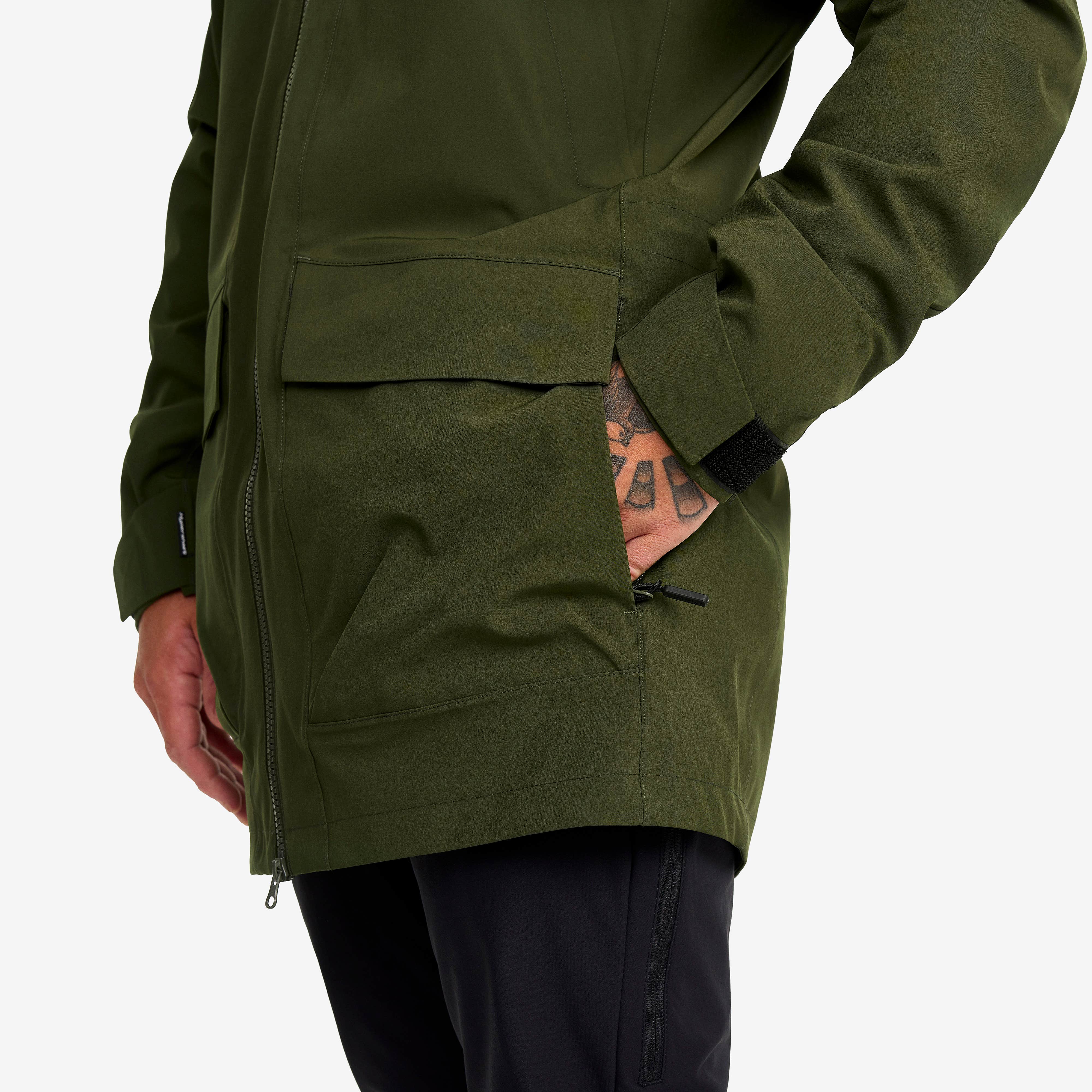 Nevis 2L Parka Herre Forest Green