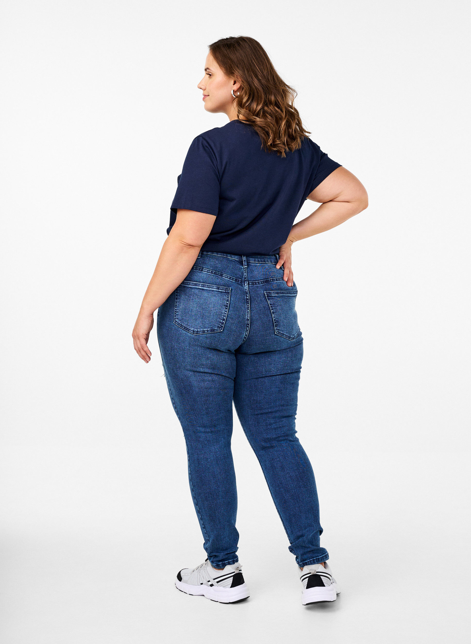 Super slim Amy jeans med sliddetaljer