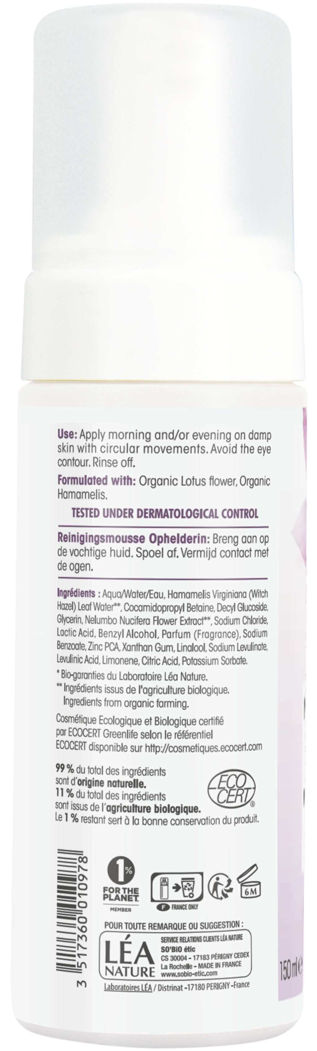 LÉA NATURE SO BiO étic  Reinigungsmousse, 150 ml