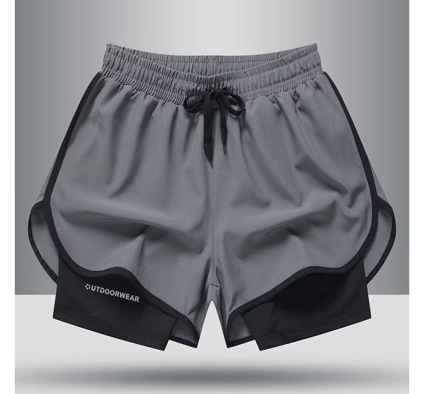 Acrius - Tweedelige hardloopshort met trekkoord in de taille